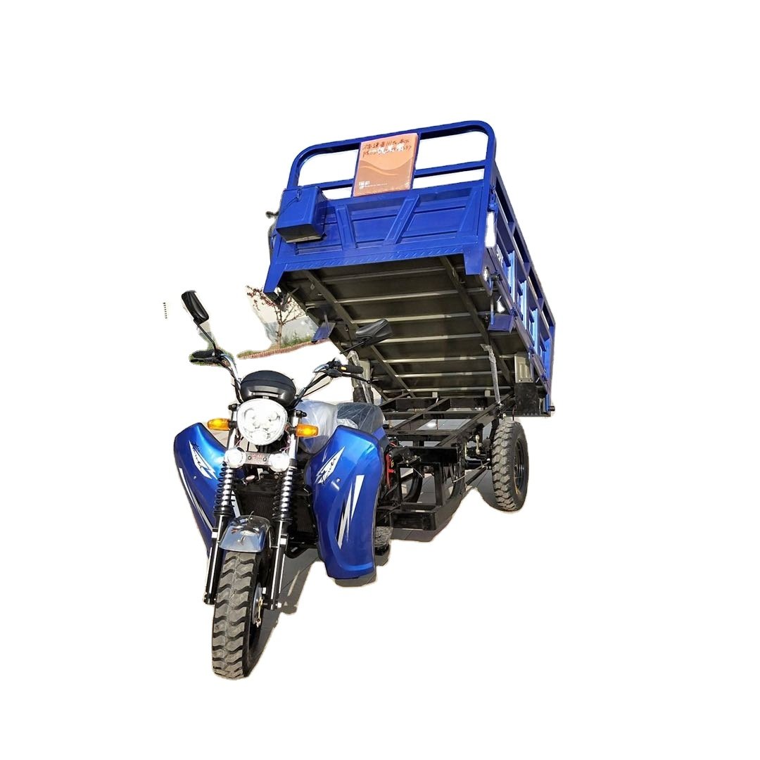 High Power Three Wheel Gasoline Rickshaw Tricycle Electric Truck 150cc 250cc Cargo Motorcycle